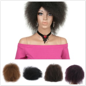 African Full Head Women Wig Daily Fluffy Short Hair Kinky Curly