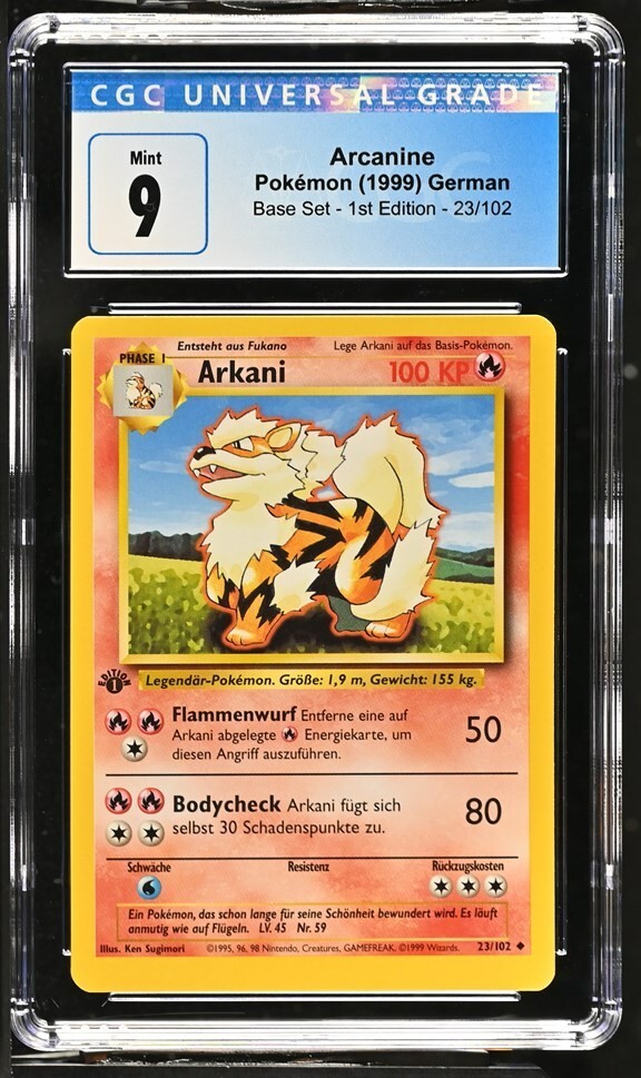 英語版初期　Arcanine 1st　Edition shadowless Arcanine 023/102 Base Set (Shadowless) Regular for sale