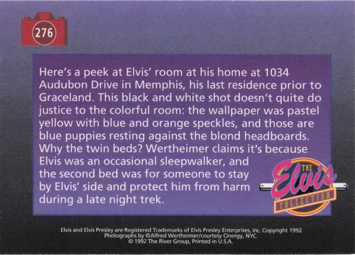 1992 Elvis Presley Collection #276 - Here's a peek at Elvis' room at his home - Picture 2 of 2