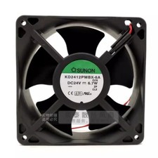 SUNON KD2412PMBX-6A 12038 DC24V 6.7W 12CM 2-Wire Dual Ball Cooling Fan