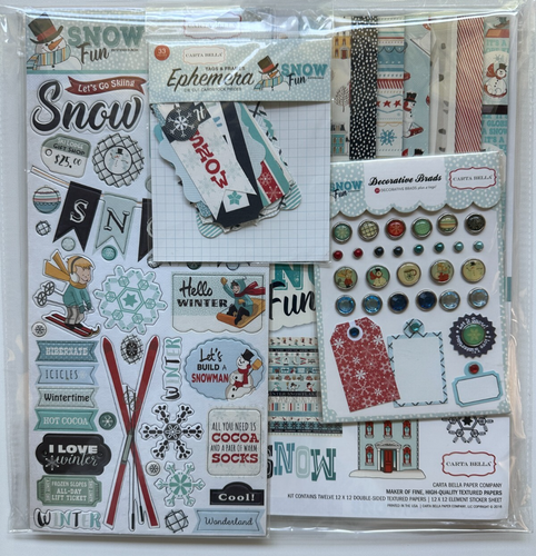 Carta Bella 12 x 12 Scrapbook Kit-Variations-Practically Perfect, Snow Fun, More - Picture 37 of 42