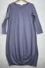 Kleen Women's Purple Stripe Stretch Knit Lagenlook Dress Size Medium