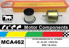 FILTER KIT Oil Air Fuel for CITROEN C3 1.4i TU3JP 1.4L  Petrol	12/02-3/09