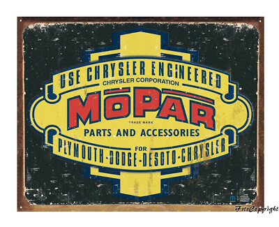 Mopar Schild 30 x 40 groß licensed Logo Or. USA Dodge Chrysler Werkstatt *802