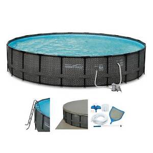 Summer Waves Elite 22ft x 52in Above Ground Frame Pool Set with Pump (Open Box) - Click1Get2 Half Price