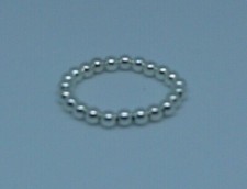 3mm Sterling Silver Beaded Ring