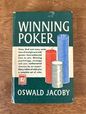 1949 Winning Poker by Oswald Jacoby Hardcover Perma Books