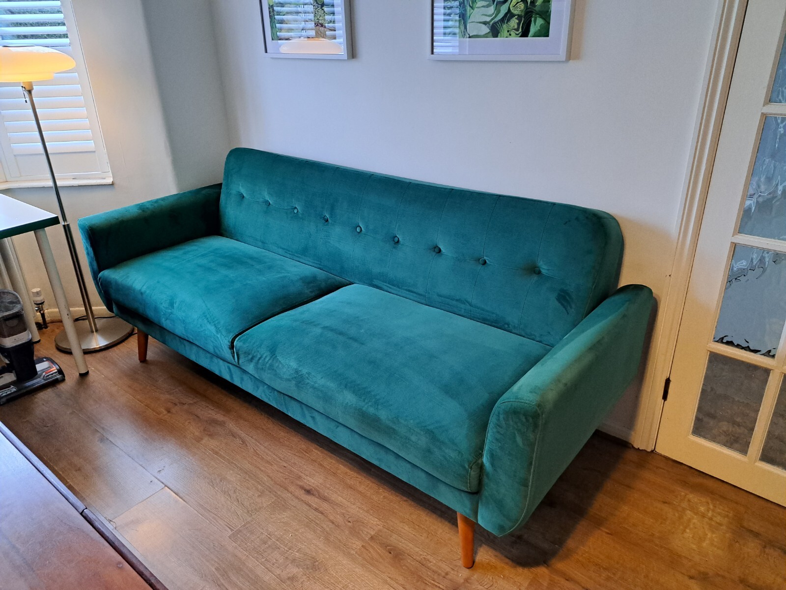 Dreams Gallway 3Seater ClicClac Sofa Bed Velvet Green eBay