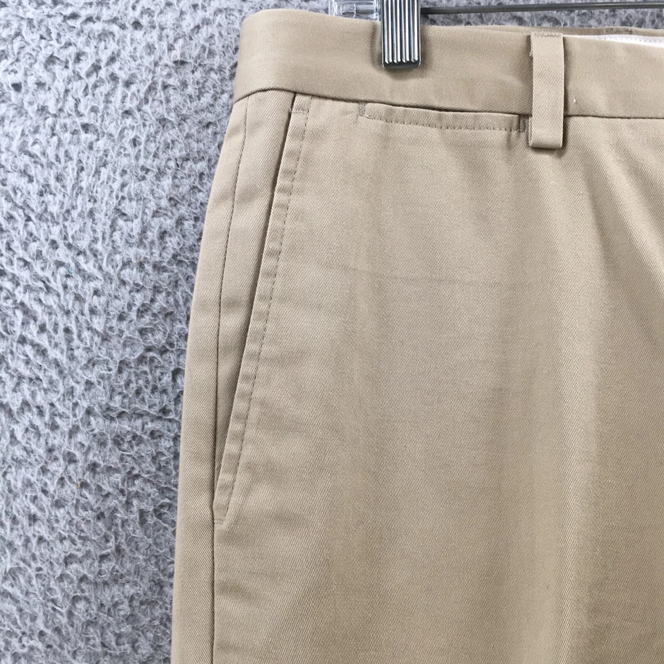 Eddie Bauer Chino Pants Mens 33x32 (actual 35x31) Beige Cotton Mid Rise Zip Fly - Image 3 of 4