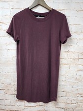 Hyfve Hyfve Hyfve Womens Shift Dress Sz S Cuffed Short Sleeve Burgundy
