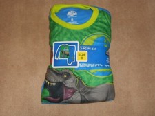 NEW, BOYS JURASSIC WORLD 2 PIECE FLANNEL PAJAMAS SET, SIZE 8
