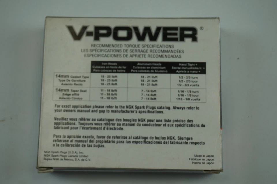 PAQUETE DE 4 BUJÍAS DE ALIMENTACIÓN NGK V BRP5EY-11 #6937 NOS Foto 4 de 4