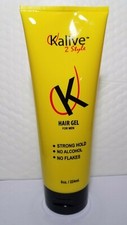 KALIVE 2 STYLE HAIR GEL FOR MEN STRONG HOLD NO ALCOHOL NO FLAKES 8 OZ MADE USA