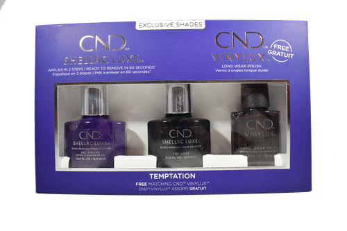 CND SHELLAC LUXE GEL & VINYLUX 3 PACK EXCLUSIVE SHADE #305 TEMPTATION ...