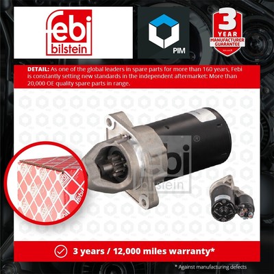 Starter Motor fits VAUXHALL CORSA C 1.3D 03 to 07 Z13DT 6202083 Febi Quality New