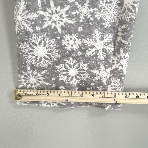 Nautica Fleece Pajama Lounge Pants Women’s Snowflake Gray White Drawstring M - Picture 11 of 11