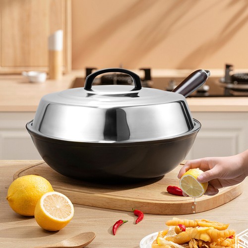 Stainless Pot Cover Cheese Melting Dome Thicken Steaming Cover Frying Pan - Bild 3 von 11