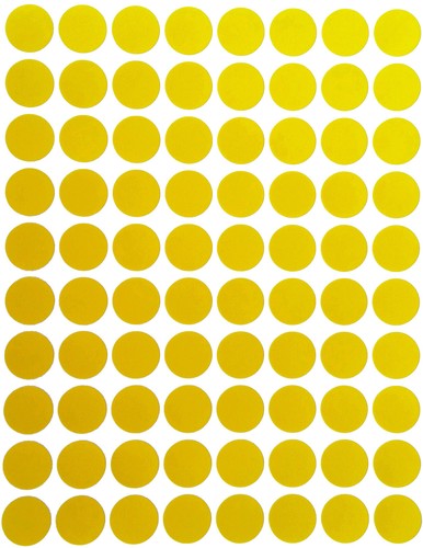 Color-Coding Labels in Yellow Various Sizes 8MM-38MM (¼ " - 1 ½ ") 15 Sheets - Picture 11 of 22