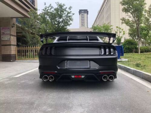 GT500 Style Black Rear Bumper Lip Quad Tips Diffuser For 18-22 Ford Mustang - Picture 9 of 17