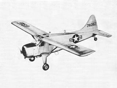 De Havilland Beaver Gas 48'' Span RC Model Airplane Printed Plans & Templates