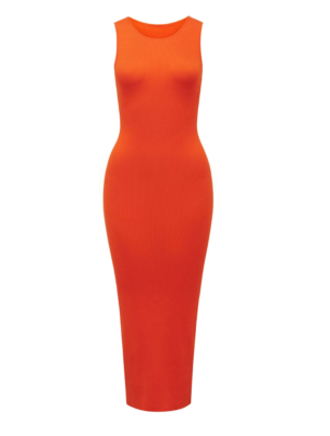 ever new orange dress Danni Asymmetrical Bow Midi Dress in orange - Size 0 to 12