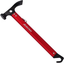 Hikemax Lightweight Outdoor Camping Hammer Aluminum Tent Hammer with Tent Stake