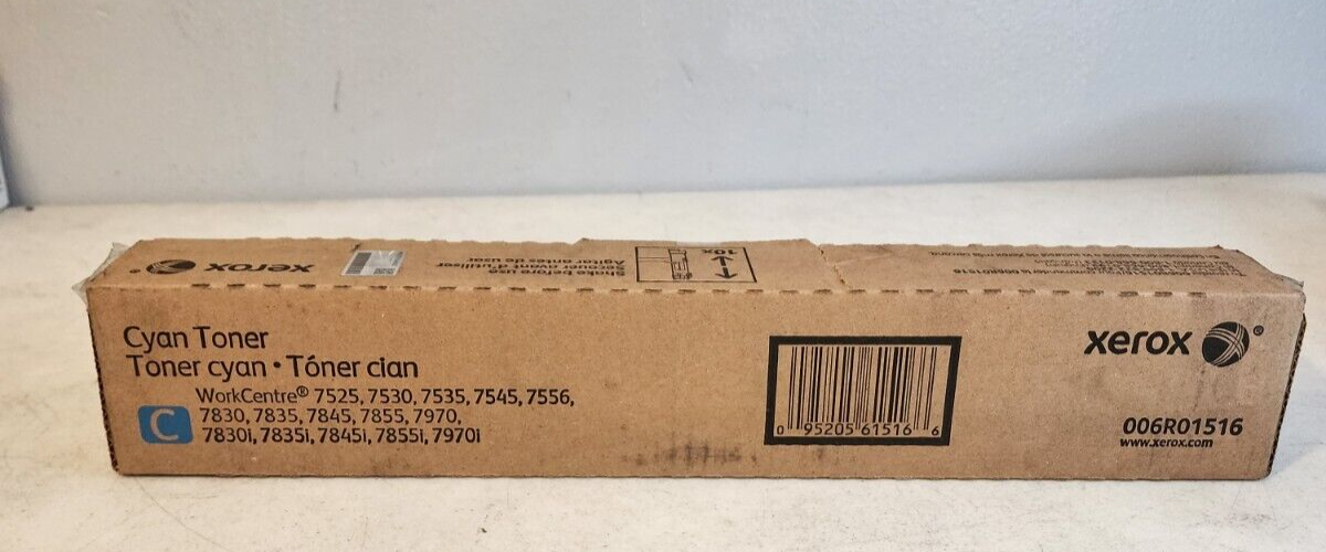 Xerox WC 7525 Cyan Toner 006R01516 Genuine OEM Open Box Free Shipping