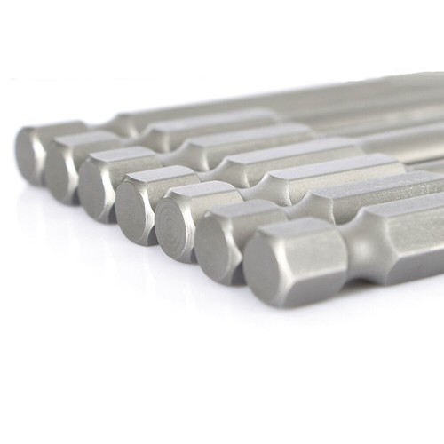 9Pcs Hex Key Allen Bit Set Extra Long 150mm Impact Driver Magnetic Screwdriver - Picture 3 of 6