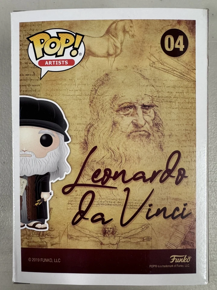Leonardo Da Vinci 04 ~ Vinilo Funko Pop ~ Artistas ~ CASI COMO NUEVO Foto 3 de 4