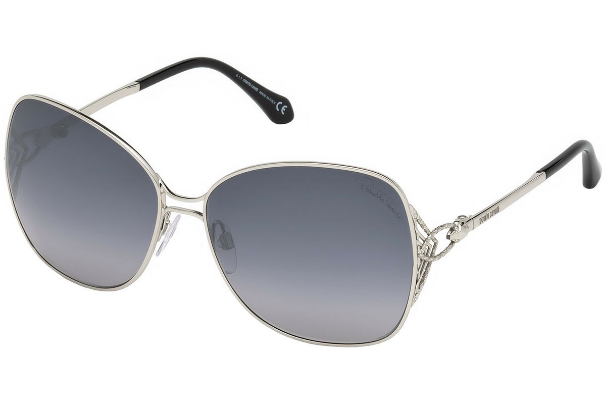 Солнцезащитные очки большого размера Roberto Cavalli GAMBASSI RC1060 16C Silver в оправе 61-15-120 25090₽