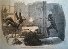 1864 newspaper UNION NEGR0 SOLDIER SHOOTS Confederate Guerrilla EDGAR BURROUGHS