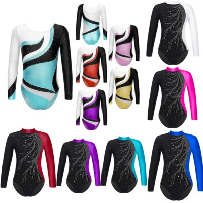 UK Gymnastics Leotards Girls Dance Leotard Athletic Jumpsuit Training Costume