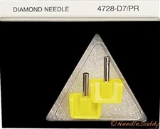 Pair stylus needles for SEEBURG JUKEBOX SHOWCASE 200 for Pickering 340 /345 cart