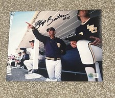 SKIP BERTMAN Signed Autograph 8x10 Photo LSU TIGERS LEGEND BAS BECKETT G