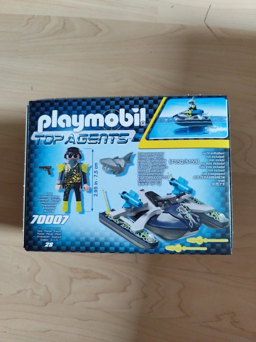 PLAYMOBIL Top Agents Team S.H.A.R.K. Rocket Rafter – Mit Figur & Abschießbaren Raketen