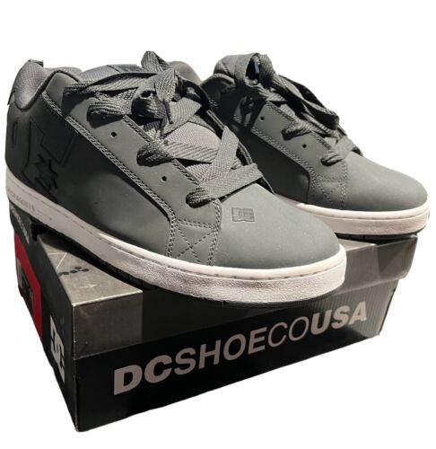 DC Shoe Court Graffik Mens Size 14 Gray Black White - Zdjęcie 1 z 5