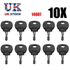 10X SPARE 14607 IGNITION KEY PLANT FIT JCB BOMAG HATZ MANITOU TRACTOR