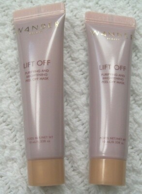 Wander Beauty Lift Off Peel Off Mask Lot of 2 Duo Purifying Brightening Travel 