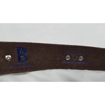 Bill Adler Design Women\'s Sz. L Brown & Bronze Leather Studded Western Belt NWT Bill Adler Design Women main image 3