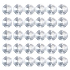 60 Pack K9 Crystal Octagon Beads 2 Holes 22mm Chandelier Prisms Clear