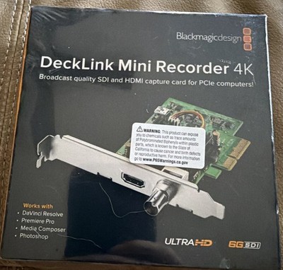 New Blackmagic Design DeckLink Mini Recorder 4K HDMI 6G-SDI PCIe Capture Card