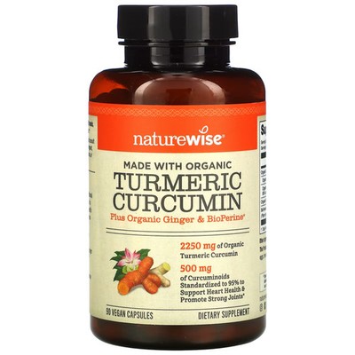 2 X NatureWise, Turmeric Curcumin, 90 Vegan Capsules