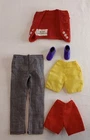 VINTAGE BARBIE KEN fashion doll clothes lot 1969 red faux leather vest