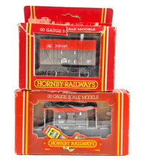 Rake Of X2 Hornby Railways R117 & R048 Ventilated Van & Ton Brake Van Car Boxed.