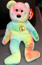 RARE 1996 Ty Beanie Baby “PEACE” the Bear