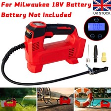 Cordless Tyre Inflator Pump Portable Air Compressor for Milwaukee 18V Battery