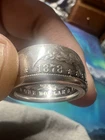 MORGAN Silver Dollar Coin Ring Tails Antique-Hand Made Size 10 Used