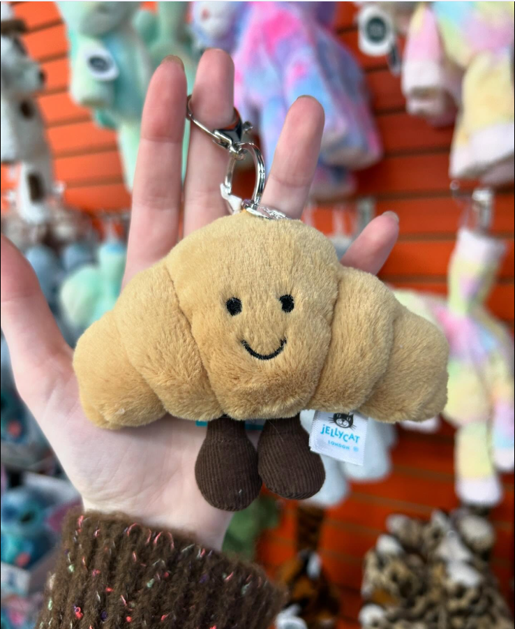 Jellycat Amuseable Croissant Plush Keychain 4in NWT Cute Bag Charm