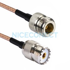 UHF Female SO-239 to N Type Female Jack RF Adapter Pigtail Cable RG316 15cm Wifi