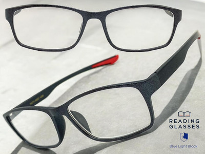 Sleek Contemporary Modern Sporty READING EYE GLASSES READERS Gray Frame +2.00